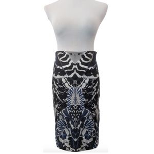 McQ  Mirrored Abstract Print Penci Skirt
